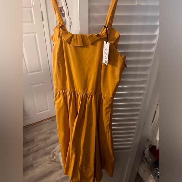 Sea New York lace back Maxi dress in mustard color - Picture 4 of 6